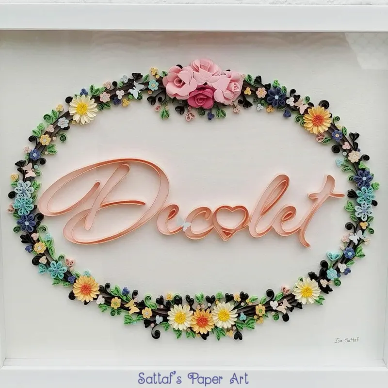 Cuadros Decorativos 100% Personalizables en Filigrana de Papel Hechos Totalmente a Mano