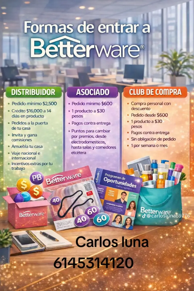 Se buscan distribuidores Betterware en Todo El pais