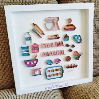 Foto 2 de Cuadros Decorativos 100% Personalizables en Filigrana de Papel Hechos Totalmente a Mano